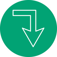Bold Arrow line circle icon