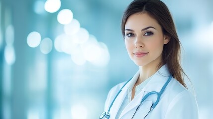 Confident female doctor, a portrait of professionalism and expertise in healthcare