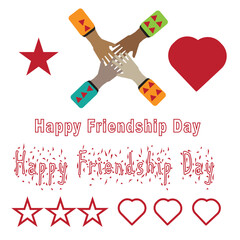 Happy Friendship Day butfull banner Print Read eps design 
