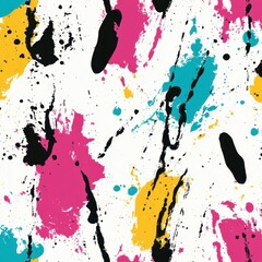 Abstract Colorful Splashes on White Background