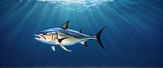 Obraz premium Amberjack Seriola fish beautiful high resolution illustration