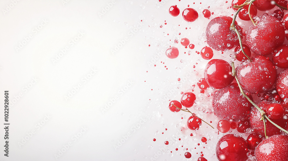 Poster create a dynamic and vibrant background image fro the flavour red fruits.