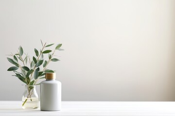 Windowsill bottle plant herbs.