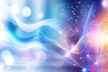 Obraz premium A captivating abstract swirl of vibrant colors and luminous light, creating a sense of motion and energy in a digital world.