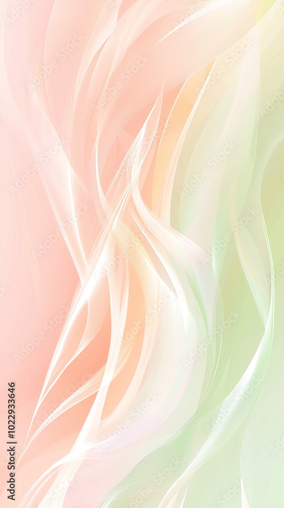 Poster abstract background with pastel colors blending together and forming a wavy pattern, perfect for pro