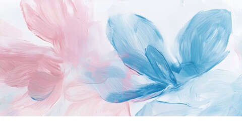 Obraz premium Lovely acrylic painting background with delicate brushstrokes in soft pastel colors, perfect for artistic decoration like invitations, banners, or social media posts