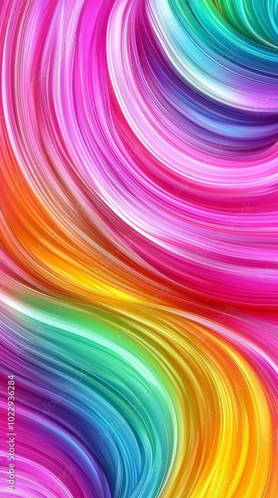 Aufkleber colorful abstract swirls are blending together, creating a beautiful rainbow gradient that could be 