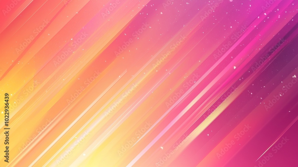 Poster vibrant diagonal lines blend from yellow to purple in a colorful abstract background with subtle tex