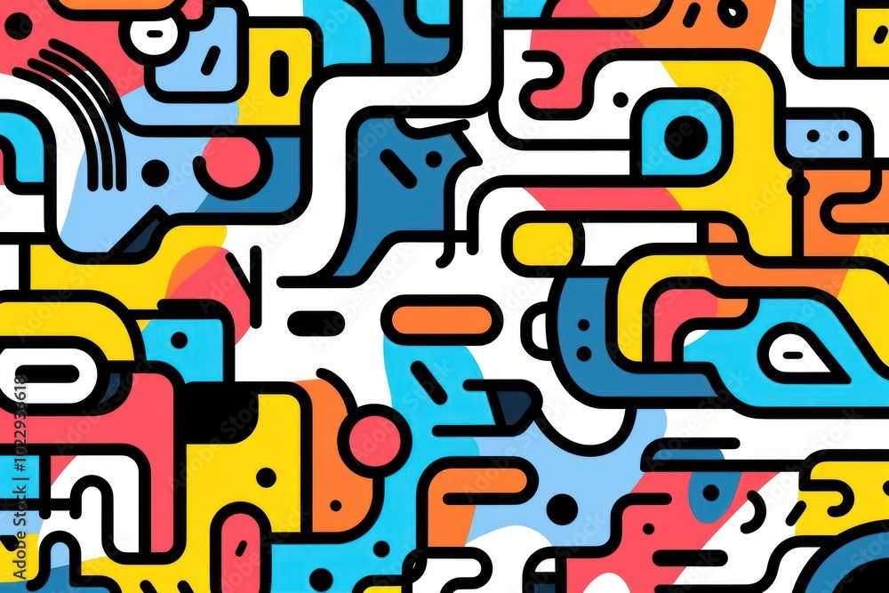 Poster abstract doodles backgrounds graphics pattern.