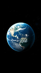 Earth rising in the vast cosmos
