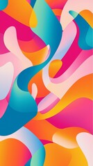 Abstract background composition featuring vibrant and colorful organic shapes flowing and swirling together, creating a sense of movement and energy