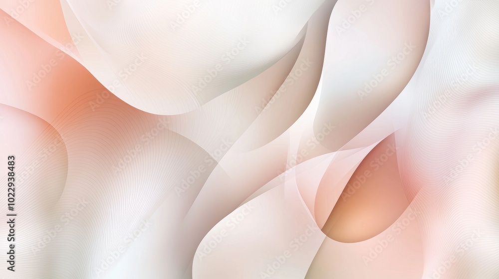 Poster abstract background forming pastel colored shapes with smooth lines and gradients, ideal for technol