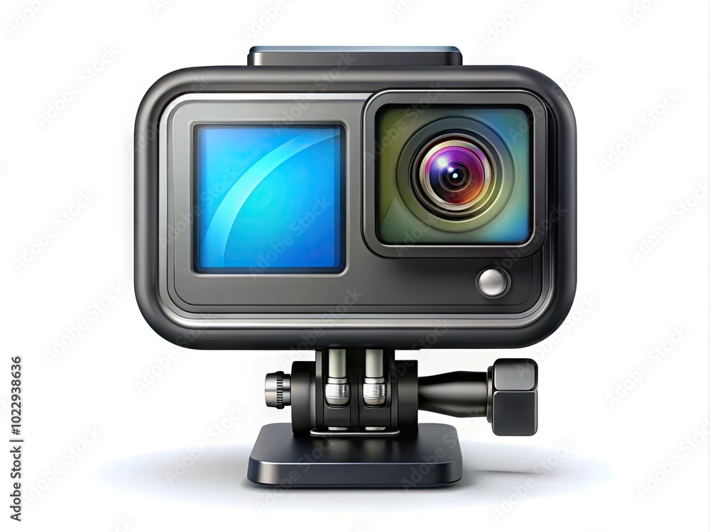 Aufkleber modern monitor icon design for digital media, technology, and user interface applications