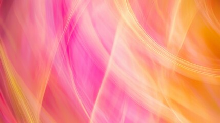 Obraz premium Blending soft pink and vibrant orange lines in a mesmerizing dance, creating a dreamy and delicate abstract background with a touch of elegance. Perfect for adding a pop of color to any project