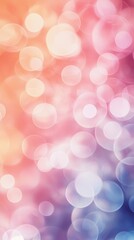 Blurred bokeh circles create a colorful abstract background with pastel hues, perfect for festive designs. Transport yourself to a world of magic and celebration with this dreamy pattern