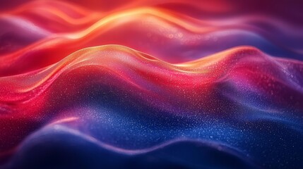 Fototapeta premium Colorful abstract background forming wavy shapes with glitter texture, suitable for technology, cosmetics and beauty products