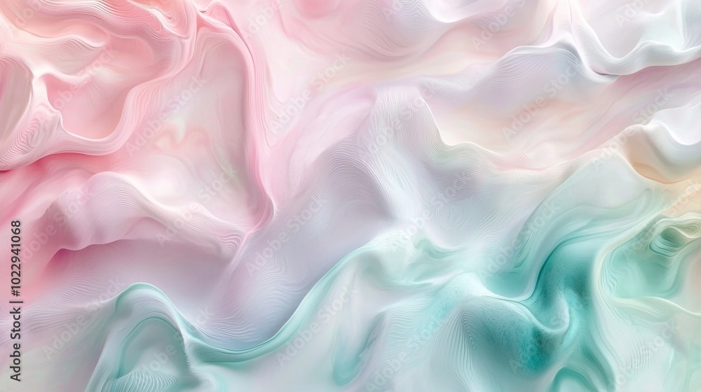 Poster Abstract background with pastel colors melting into each other, creating a smooth wavy pattern, perfect for a wide range of projects
