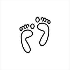 Footprints icon. Simple sacred footprints icon for social media, app, and web design. Vector illustration.