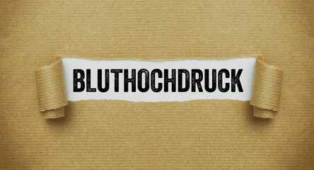 Braunes zerissesnes Papier - Bluthochdruck