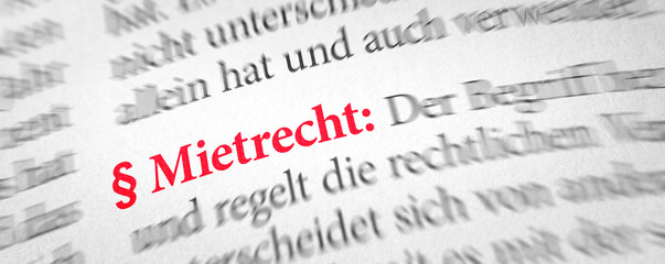  Wörterbuch mit dem Begriff Mietrecht