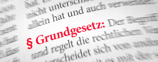  Wörterbuch mit dem Begriff Grundgesetz