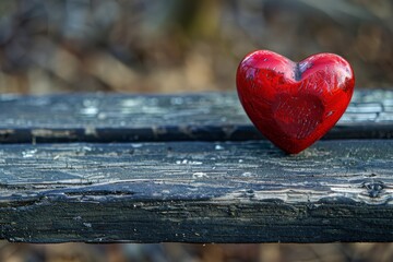 Fototapeta premium Red heart as a symbol of tenderness