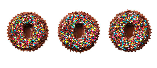 Chocolate Donuts with Colorful Sprinkles