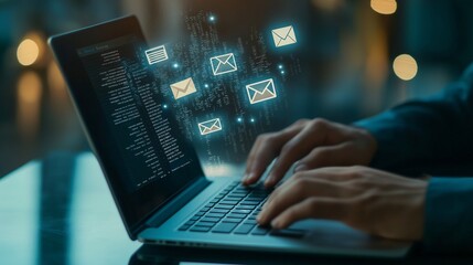 Digital Communication and Modern Technology Concept