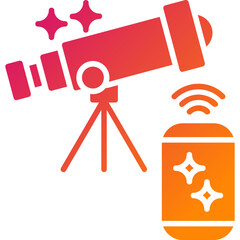 Telescope Vector Icon Design