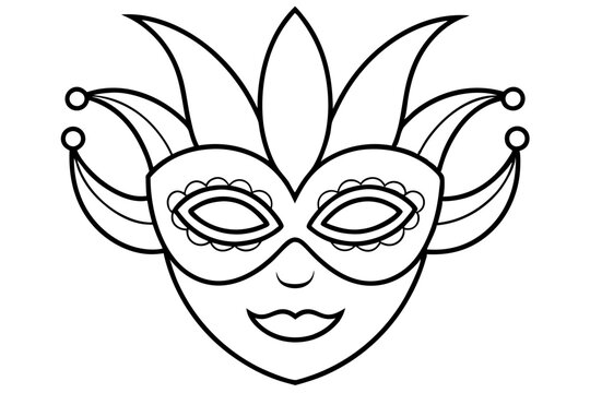 recommend clip art: 
                    Carnival mask icon, carnival mask line art vector illustration, mardi gras elements vector
                    