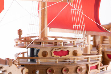 the bow of a pirate ship isolated on white background