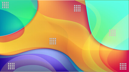 Green yellow wavy curves abstract background nice for wallpaper or banner