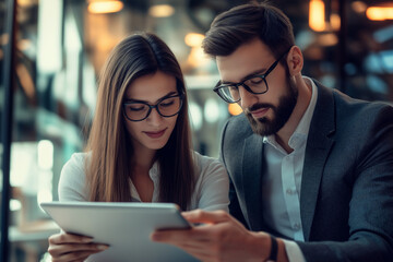 business professionals working on a project as a team in the office for work