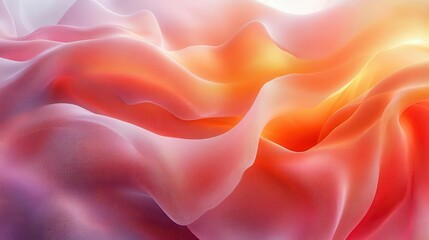 Obraz premium a mesmerizing blend of pastel peach and rose pink swirls together in an abstract futuristic texture exuding elegance and modernity against a white backdrop