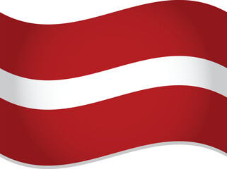 Latvia Country Waving Flag Vector