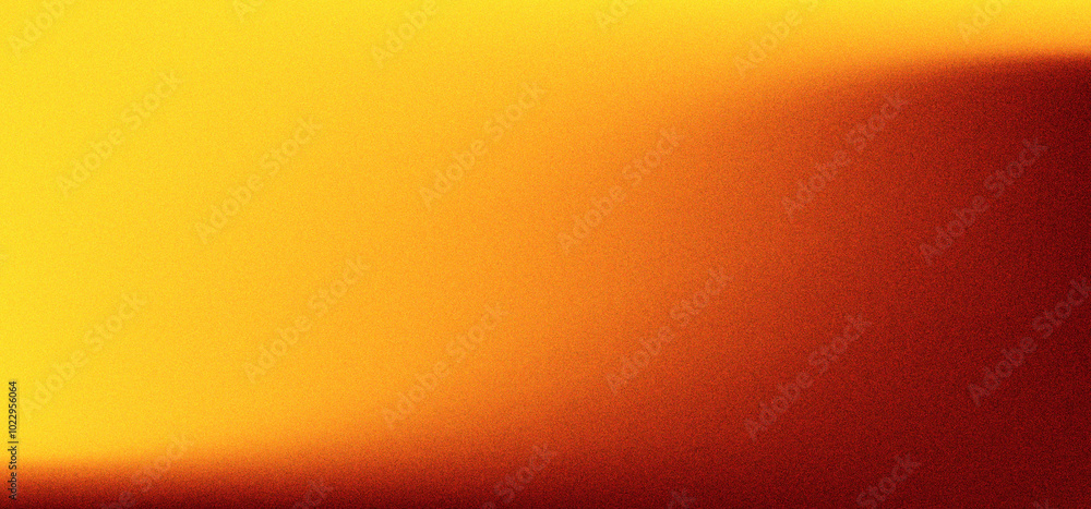 Fototapete Red and Yellow Gradient Grainy Background template with no text. Yellow gradation with noise texture effect. Red Textured abstract background. 