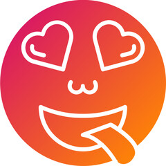 Heart Eyes Vector Icon Design