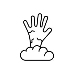 Zombie Hand vector icon