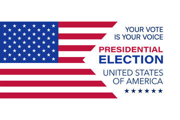 2024 Presidential Election Poster with U.S. Flag and Voting Slogan