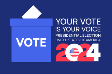 2024 US Presidential Election Poster with Ballot Box