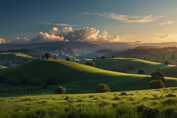 sunrise over the mountains