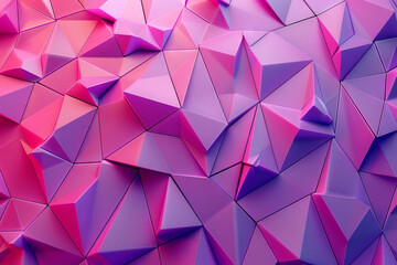 Backdrop with contemporary abstract design featuring layered  lilac triangles and geometric shapes. Modern geometry background. front view. Digital 3D render. wallpaper with texture.