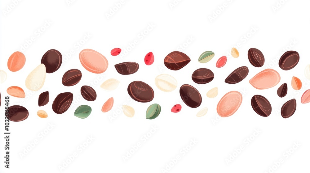 Poster Cocoa and chocolate displayed on a white background