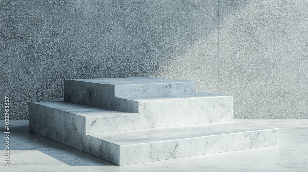 Aufkleber Abstract background featuring a geometric podium for product presentation 3D rendering