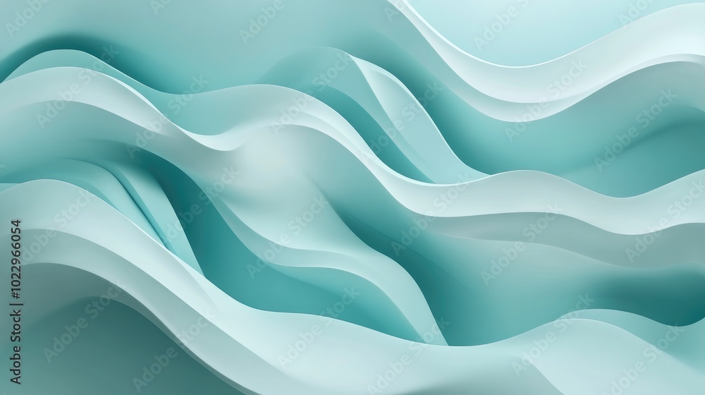 Aufkleber Aquamarine abstract gradient mesh background featuring a fresh trendy design Versatile texture with a magical style perfect for a sleek banner template Simple to edit clean 2D illustration