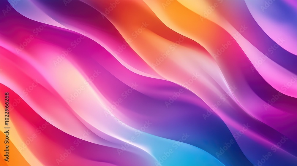 Aufkleber Abstract geometric texture featuring a vibrant blurred background with gradient waves perfect for fantasy patterns presentations digital printing or design elements