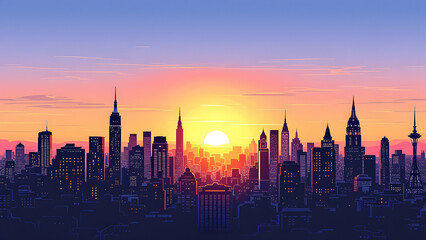 Obraz premium sunset country