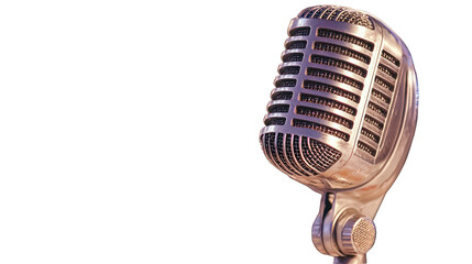 Fototapeta premium vintage microphone isolated on a PNG background
