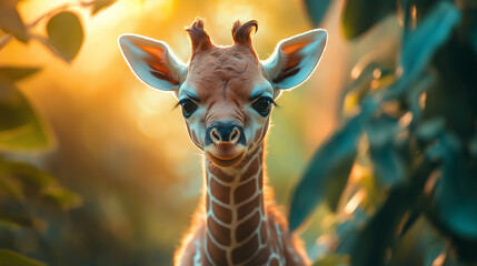 Obraz premium Mała żyrafka
