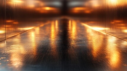 Elegant brushed bronze texture on a 3D steel sheet, smooth and clean grain pattern, glowing bronze highlights adding warmth, minimalist design